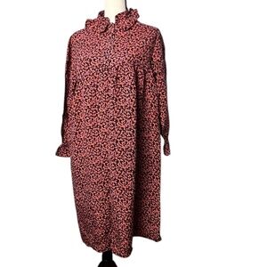 Repose AMS 14 Y Girls Dress Imperial Waist Buttons Front Closure 3/4 Sleeve Used